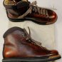 SANTONI SHOES $895 COGNAC GRAINED CALF LUG SOLE PAD ANKLE HIKING BOOT 11 44e NEW