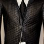 VALENTINO COAT $3825 BLACK QUILTED LAMBSKIN DUALZIP POLY LINED JACKET 38 48 NEW