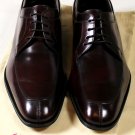 SALVATORE FERRAGAMO SHOES $660 BORDEAUX CALFSKIN SPLIT TOE LANIER DERBY 8 41 NEW