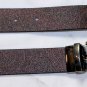 ETRO BELT $350 DK BURGUNDY PAISLEY / REV BLACK CALFSKIN LOGO BUCKLE 40 100cm NEW