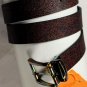 ETRO BELT $350 DK BURGUNDY PAISLEY / REV BLACK CALFSKIN LOGO BUCKLE 40 100cm NEW