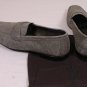 CESARE PACIOTTI SHOES $650 GRAY FLORAL PATTERN CALFSKIN LOGO LOAFER 12 45 NEW