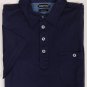 TOM FORD POLO $595 NAVY/BLUE ACCENTED 4-BTN COTTON COUTURE POLO SM 48e NEW
