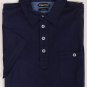 TOM FORD POLO $595 NAVY/BLUE ACCENTED 4-BTN COTTON COUTURE POLO SM 48e NEW