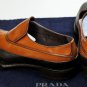 PRADA SHOES $1090 BLACK/TAUPE SPAZZOLATO RUBBER DIPPED LOAFER 10 43e NEW