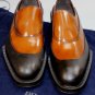 PRADA SHOES $1090 BLACK/TAUPE SPAZZOLATO RUBBER DIPPED LOAFER 10 43e NEW