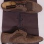 CESARE PACIOTTI SHOES $650 BROWN SUEDE CUT-OUT STUDDED OXFORDS 9.5 42.5e NEW