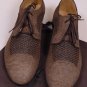 CESARE PACIOTTI SHOES $650 BROWN SUEDE CUT-OUT STUDDED OXFORDS 9.5 42.5e NEW