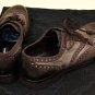 DOLCE & GABBANA SHOES $745 GRAY/EBONY WING-TIP ORNAMENTED OXFORD 10 43e NEW