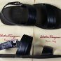 SALVATORE FERRAGAMO SHOES $380 BLUE DUAL STRAP LOGO GANCINI SANDAL 6EE 39 NEW