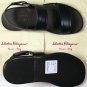 SALVATORE FERRAGAMO SHOES $380 BLUE DUAL STRAP LOGO GANCINI SANDAL 6EE 39 NEW