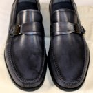 SALVATORE FERRAGAMO SHOES $545 GUNMETAL LOGO ORNAMENTED VAMP LOAFER 8.5 41.5 NEW