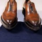 PRADA SHOES $1190 BROWN WINGTIP ZIP VAMP RUNWAY SAWTOOTH SOLE OXFORD 10 43 NEW