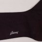 BRIONI SOCKS $75 MAROON/NAVY STRIPED 100%COTTON OVER THE CALF SOCKS ONESIZE NEW