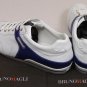 BRUNO MAGLI SHOES $445 WHITE/BLUE LOGO ORNAMENT HANDMADE DONNY TRAINER 10 43 NEW
