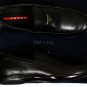 PRADA SPORT SHOES $645 BLACK CALF LOGO ORNAMENTED VAMP LOAFERS 10.5 43.5 NEW