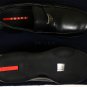 PRADA SPORT SHOES $645 BLACK CALF LOGO ORNAMENTED VAMP LOAFERS 10.5 43.5 NEW