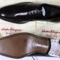 SALVATORE FERRAGAMO SHOES $695 BROWN WINGTIP TOE ORNAMENTED DERBY 8.5D 41.5 NEW
