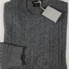 TOM FORD SWEATER $1595 GRAY CABLE KNIT 100%CASHMERE CREWNECK JUMPER Lg 52e NEW