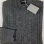 TOM FORD SWEATER $1595 GRAY CABLE KNIT 100%CASHMERE CREWNECK JUMPER Lg 52e NEW