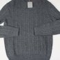 TOM FORD SWEATER $1595 GRAY CABLE KNIT 100%CASHMERE CREWNECK JUMPER Lg 52e NEW
