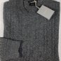 TOM FORD SWEATER $1595 GRAY CABLE KNIT 100%CASHMERE CREWNECK JUMPER Lg 52e NEW