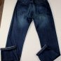 KITON JEANS $995 DARK WASH SCRATCH FADE LOGO EMBROIDERED FIT LEG DENIM 34 50 NEW