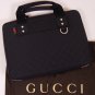 GUCCI COMPUTER BAG $1950 BLACK TECHNO GUCCISSIMA LOGO LEATHER COMPUTER CASE NEW