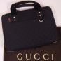 GUCCI COMPUTER BAG $1950 BLACK TECHNO GUCCISSIMA LOGO LEATHER COMPUTER CASE NEW