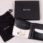 PAUL SMITH WALLET $345 BLACK LOGO NAKED GIRL PINUP CONTRAST STITCH BILLFOLD NEW