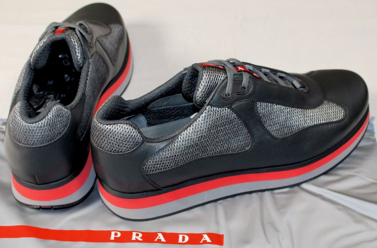 prada logo stripe sneaker