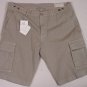 BRUNELLO CUCINELLI SHORTS $640 KHAKI ENZYME TREATED CARGO SHORT PANTS 34 50e NEW