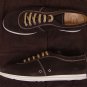 CHURCH'S SHOES $445 DK BROWN SUEDE LOGO LACE UP LOW PROFILE TRAINERS 12 45e NEW