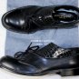 COMME des GARCONS SHOES $770 BLACK FRONT TIED CROC EMBOSSED DERBY 9 42e 26 NEW