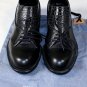 COMME des GARCONS SHOES $770 BLACK FRONT TIED CROC EMBOSSED DERBY 9 42e 26 NEW