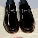 SALVATORE FERRAGAMO SHOES $640 BROWN LOGO GANCINI ORNAMENT LOAFER 12 45e NEW