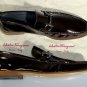 SALVATORE FERRAGAMO SHOES $640 BROWN LOGO GANCINI ORNAMENT LOAFER 12 45e NEW
