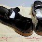 SALVATORE FERRAGAMO SHOES $640 BROWN LOGO GANCINI ORNAMENT LOAFER 12 45e NEW