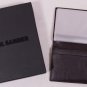 JIL SANDER CARDCASE $195 BROWN LOGO ORNAMENTED CALFSKIN BUSINESS CARDCASE NEW