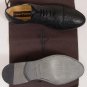 CESARE PACIOTTI SHOES $680 BLACK PATTERNED LEATHER CAPTOE OXFORDS 10 43e NEW