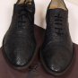 CESARE PACIOTTI SHOES $680 BLACK PATTERNED LEATHER CAPTOE OXFORDS 10 43e NEW