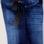 KITON JEANS $995 DARK WASH FRONT WHISKERED LOGO EMBROIDERED DENIM 32/34 48e NEW