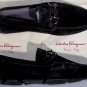 SALVATORE FERRAGAMO SHOES $595 BLACK LOGO GANCIO ORNAMENTED DRIVER 8 EEE 41e NEW