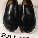 BALLY SHOES $565 BLACK BISON SKIN TERMEZ PENNY LOAFERS 8EEE 41e NEW