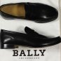 BALLY SHOES $565 BLACK BISON SKIN TERMEZ PENNY LOAFERS 8EEE 41e NEW