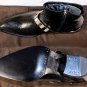 CESARE PACIOTTI SHOES $1195 BLACK LIZARD SKIN LOGO ORNAMENTED BOOT 8 41e NEW