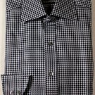 TOM FORD SHIRT $695 SILVER/BLACK HOUNDSTOOTH CHECK FITTED SHIRT 16/33 41e NEW
