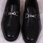 SALVATORE FERRAGAMO SHOES BLACK LOGO GANCINI ORNAMENTED VAMP 7.5EE 40.5e NEW