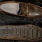 DOLCE & GABBANA SHOES $650 BROWN LOGO COPPER HORSEBIT VAMP DRIVER 8.5 41.5e NEW