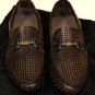 DOLCE & GABBANA SHOES $650 BROWN LOGO COPPER HORSEBIT VAMP DRIVER 8.5 41.5e NEW